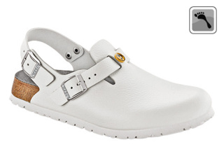 061418 BIRKENSTOCK ESD TOKIO Clog schmale Weite weiß Größe 36 - 42