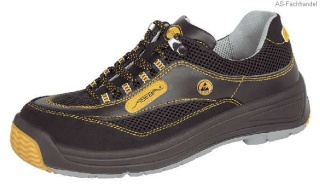1272 ABEBA ESD Static-Control Schnürschuhe schwarz Ortho Schutzkappe Leder 