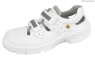 2616 ABEBA-ESD, Anatom-Sandale, weiß, mit Stahlkappe, Microfaser Größe 36 - 48