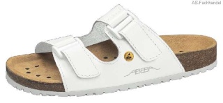4080 ABEBA-ESD Nature-Sandalen Berufsschuhe weiß Leder  Größe 34 - 48