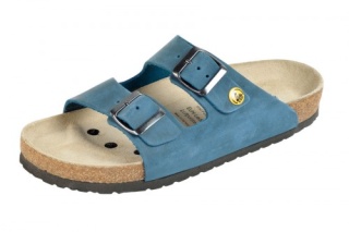 44111-3 WEEGER ESD Sandale Arbeitsschuhe ohne Stahlkappe blau Nubukleder Größe 35 - 49