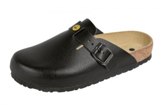 48512-1 WEEGER ESD Clog Arbeitsschuhe ohne Stahlkappe schwarz Leder Größe 35 - 49