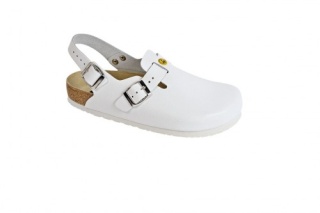 48611-1 WEEGER Clog Arbeitsschuhe ohne Stahlkappe weiss Leder Größe 35 - 49