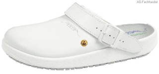 5200 ABEBA-ESD Rubber-Clog Berufsschuhe mit Gummisohle weiß Leder Größe 36 - 47