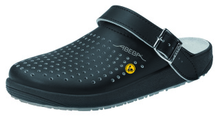 5310 ABEBA-ESD Clog Arbeitsschuhe Gummisohle schwarz Leder 