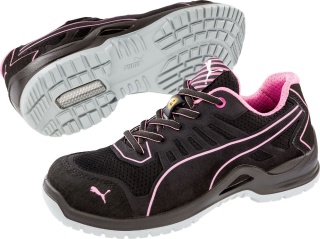 PUMA Fuse TC Pink WNS Low 644110 Damen Sicherheitsschuhe S1P ESD SRC Größe 36-42