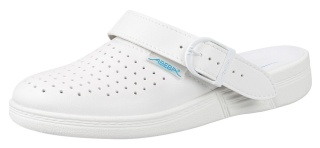 77020 ABEBA Clog Arbeitsschuhe Küchenschuhe ohne Schutzkappe weiß perforiert Mikrofaser OB SRC Größe 35 - 47