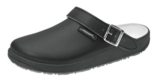9252 ABEBA Küchenclogs Berufsschuhe ohne Stahlkappe schwarz Leder Größe 36 - 47