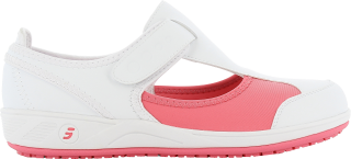 Camille fux (Candy) Arbeitsschuhe Berufsschuhe Gastronomie Service ohne Schutzkappe weiß pink Größe 36 - 42